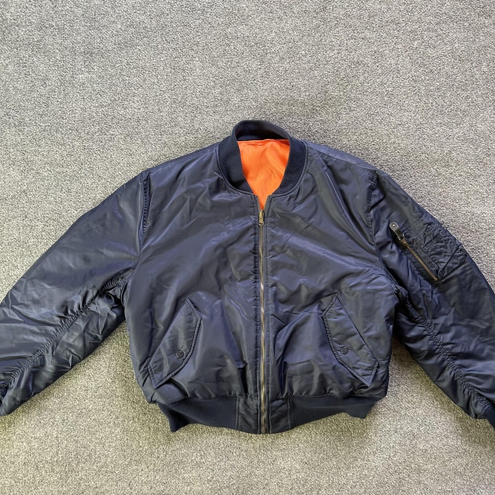 Knox Armory Jacket Mens Large MA-1 Flight Bomber Reversible Navy Special‎ Ops